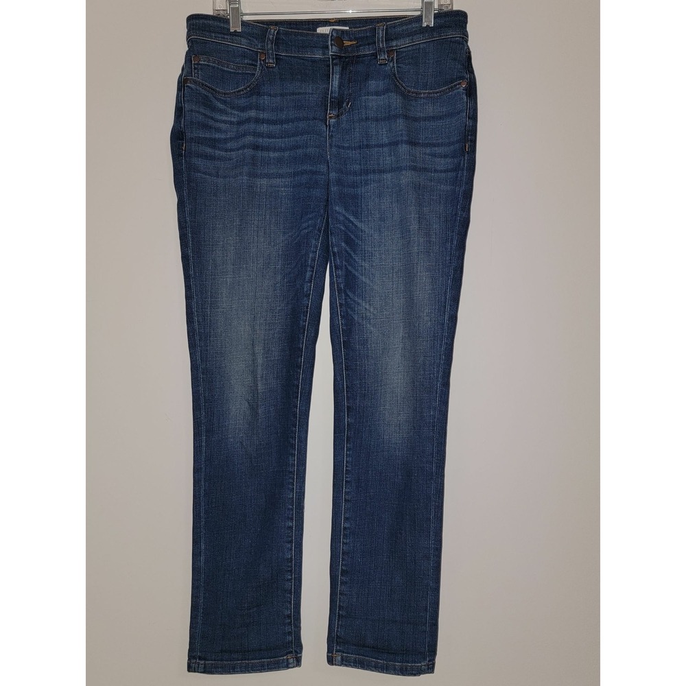 Eileen‎ Fisher Straight Leg Blue Wash Denim Jeans Women's Size 4